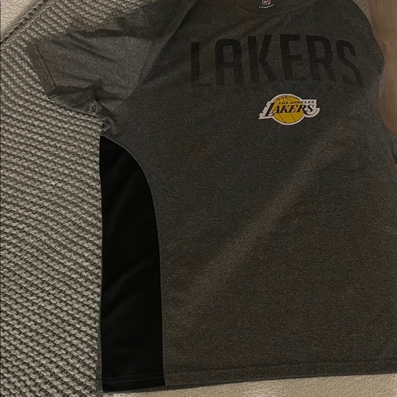 Lakers DRI FIT Gray Ultra Game Herren NBA Active Short Sleeve Tee Shirt for Men - Picture 4 of 10